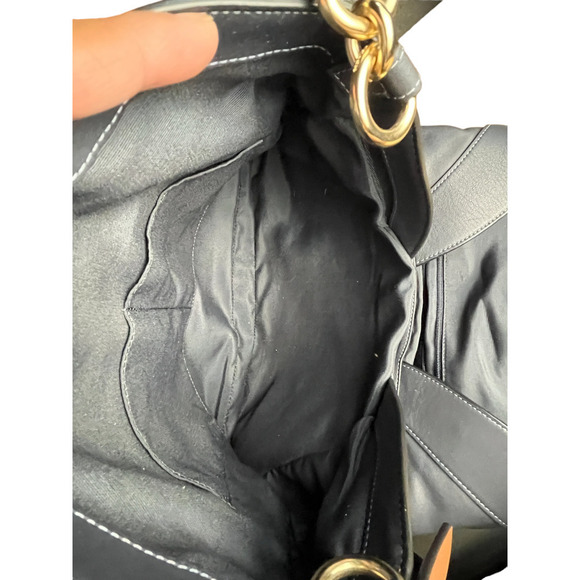 Authentic Coach Lexy Woven Leather Canvas Shoulder Bag - Picture 6 of 16